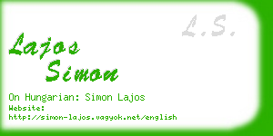 lajos simon business card